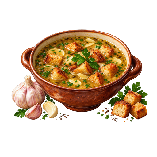 Česnečka sticker illustration