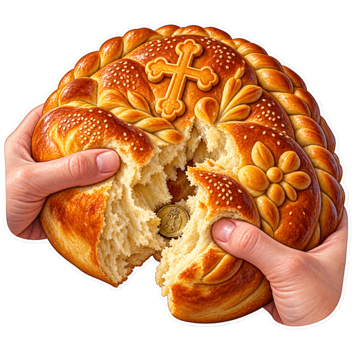 Christmas Bread sticker illustration