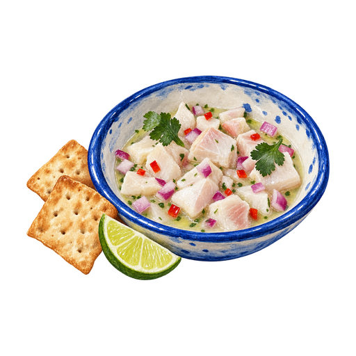 Ceviche Dominicano sticker illustration
