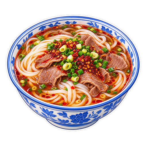 Changde Beef Rice Noodles sticker illustration