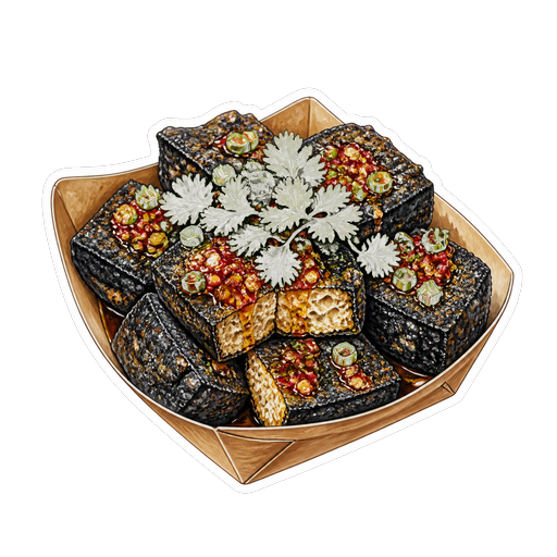 Changsha Black Stinky Tofu sticker illustration