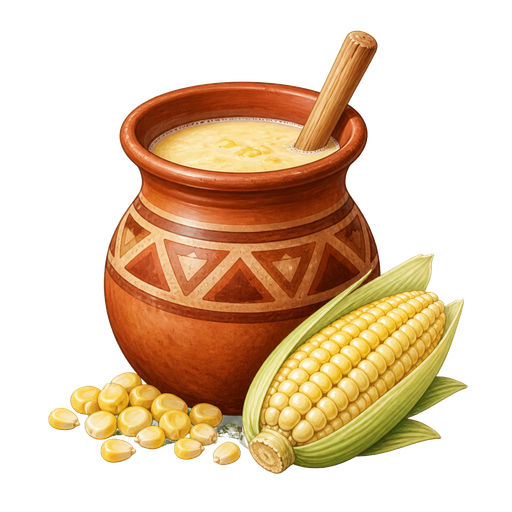 Chicha de Maíz sticker illustration