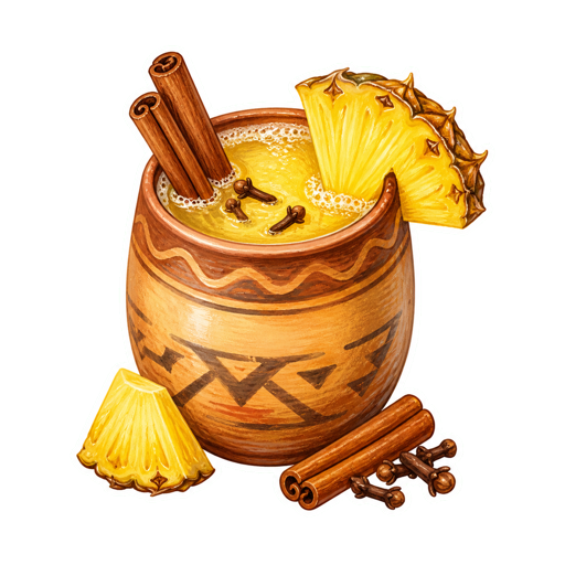 Chicha de Piña sticker illustration