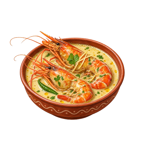 Prawn Coconut Curry sticker illustration