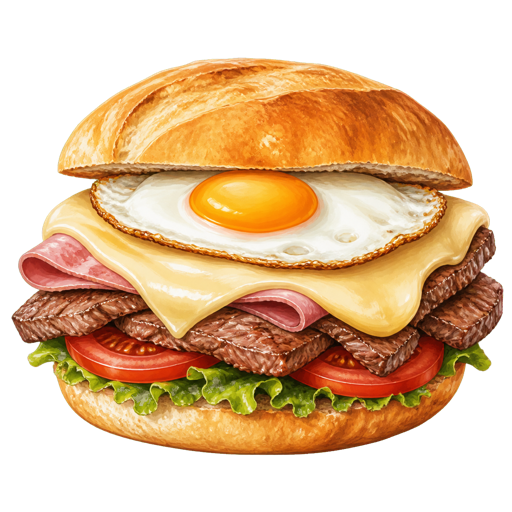 Chivito sticker illustration