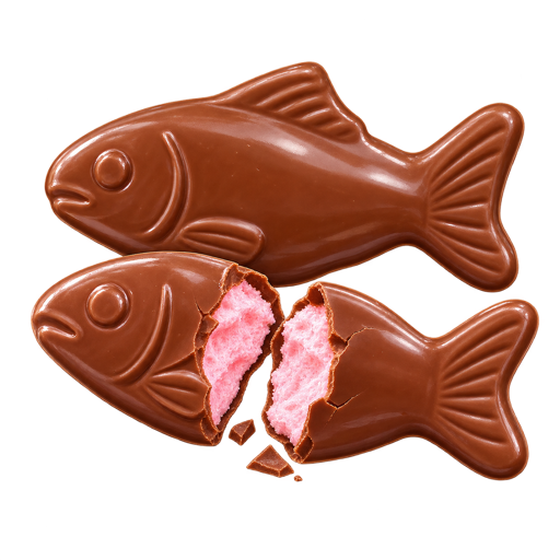 Chocolate Fish sticker illustration