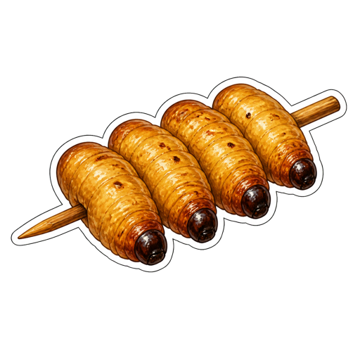 Chontacuro sticker illustration