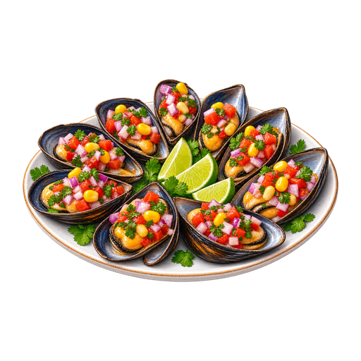 Choritos a la Chalaca sticker illustration