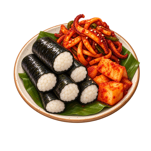 Chungmu gimbap sticker illustration