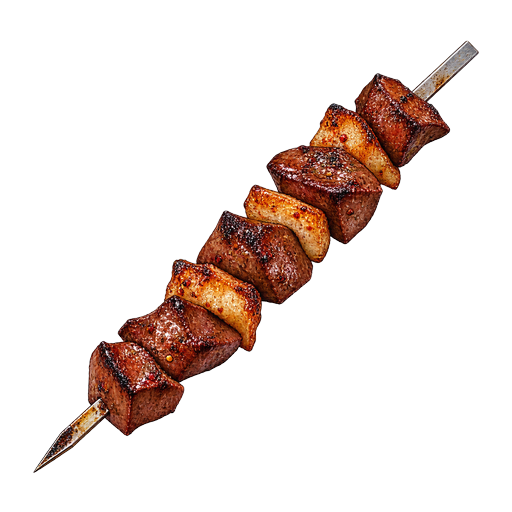 Ciğer kebabı sticker illustration