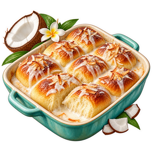Cook Islands Coconut Buns sticker illustration