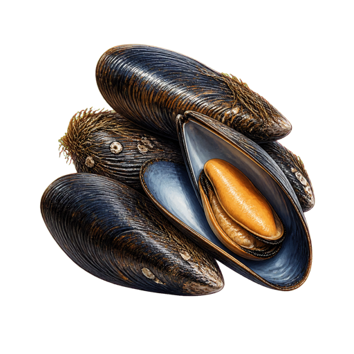 Ribbed Mussels sticker illustration