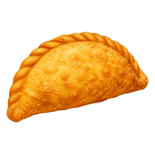 Fried Empanada sticker illustration