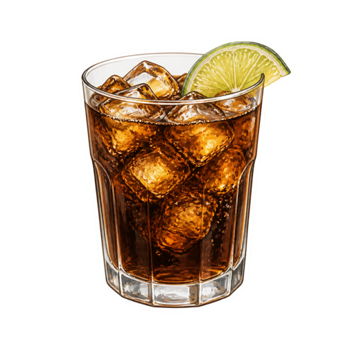 Piscola sticker illustration