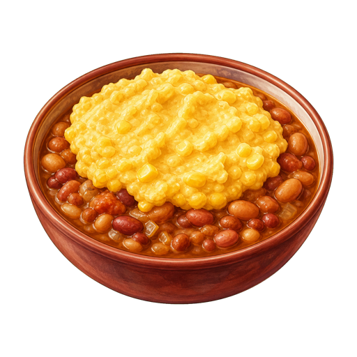 Beans with Corn Paste sticker illustration