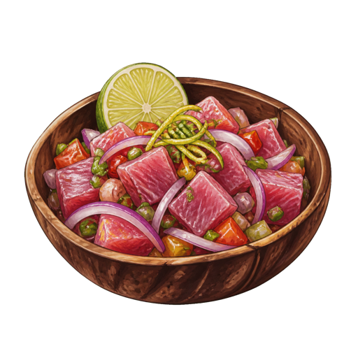 Tunu Ahi sticker illustration