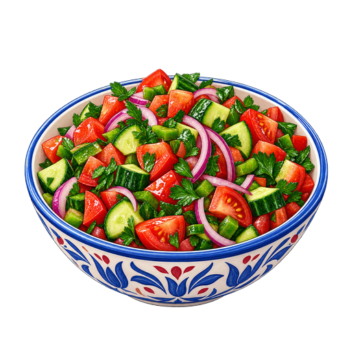 Çoban salatası sticker illustration