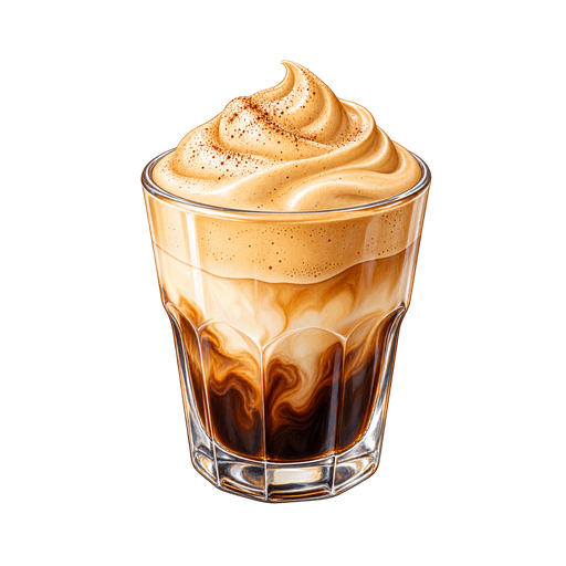 Coffee Raf sticker illustration