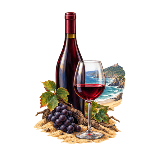 Colares Wine sticker illustration
