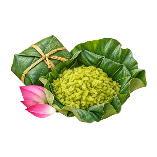 Cốm (Green Sticky Rice) sticker illustration