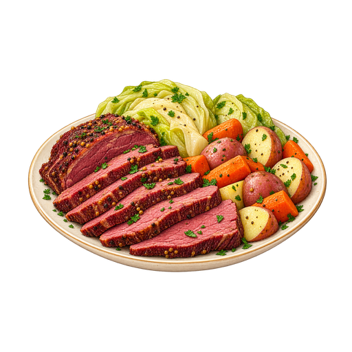 Corned Beef and Cabbage sticker illustration