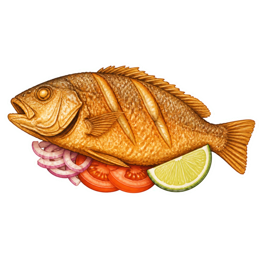 Corvina Frita sticker illustration