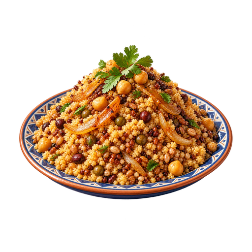 Couscous Khoumassi sticker illustration