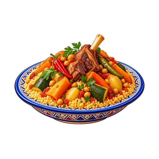 Tunisian Couscous sticker illustration