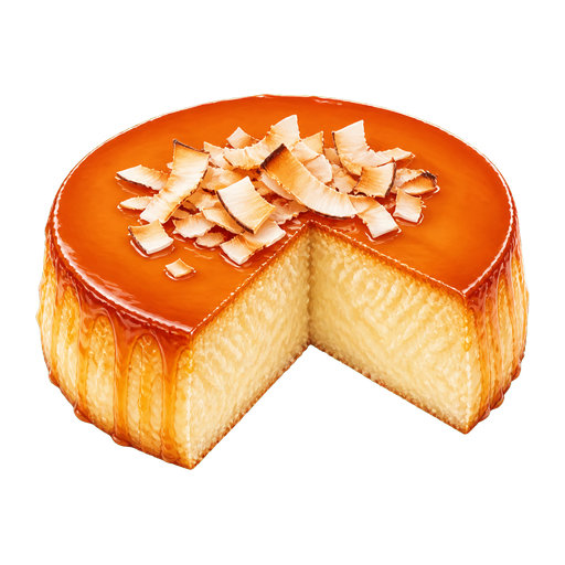 Coconut Flan sticker illustration
