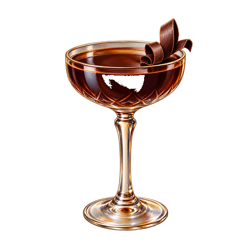 Crème de cacao sticker illustration