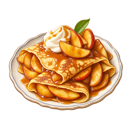 Crêpes Normande sticker illustration