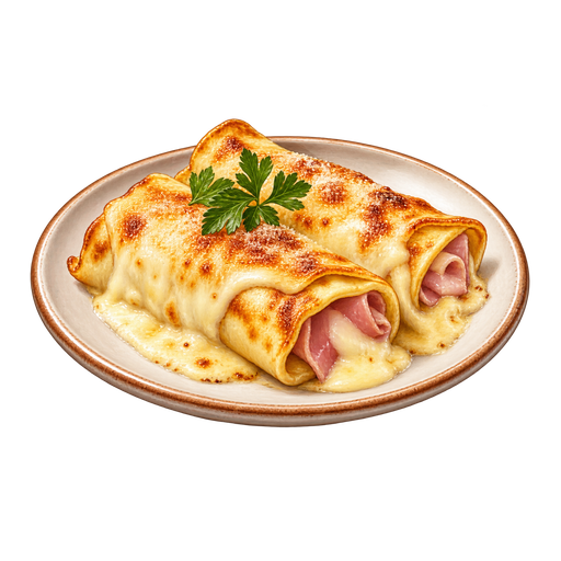 Crespelle alla Valdostana sticker illustration