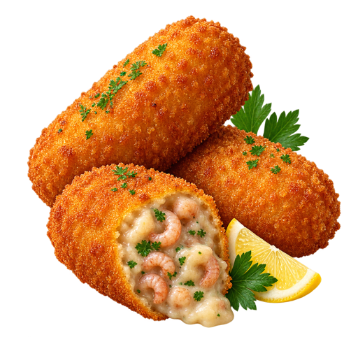 Croquettes aux Crevettes Grises sticker illustration