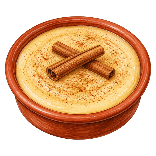 Natilla al ron (Rum custard) sticker illustration