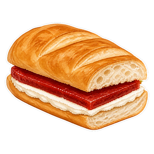 Pan con timba sticker illustration
