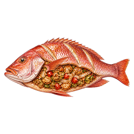 Pargo relleno sticker illustration