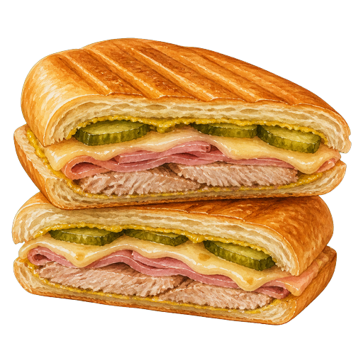 Cuban Sandwich sticker illustration