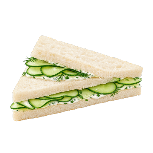 Cucumber sandwich sticker illustration