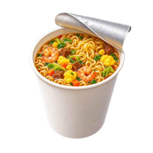 Cup Noodles sticker illustration