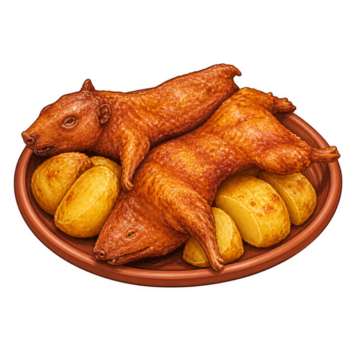 Cuy Frito sticker illustration