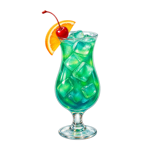 Green Rum sticker illustration