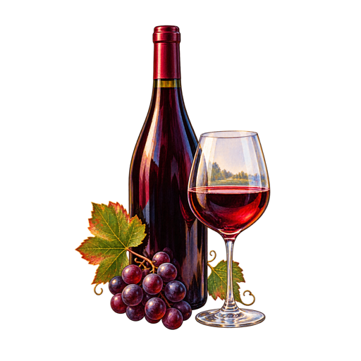 Dão Wine sticker illustration