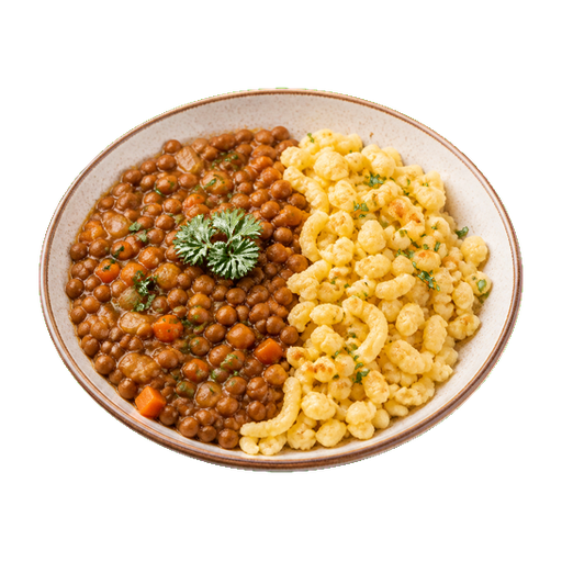 Lentils with Spätzle sticker illustration