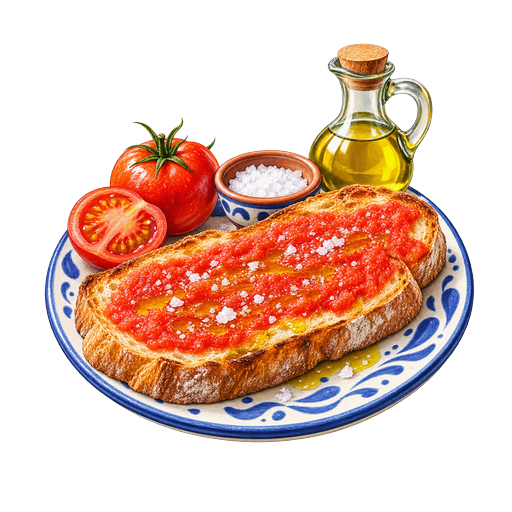 Andalusian Miller's Breakfast sticker illustration