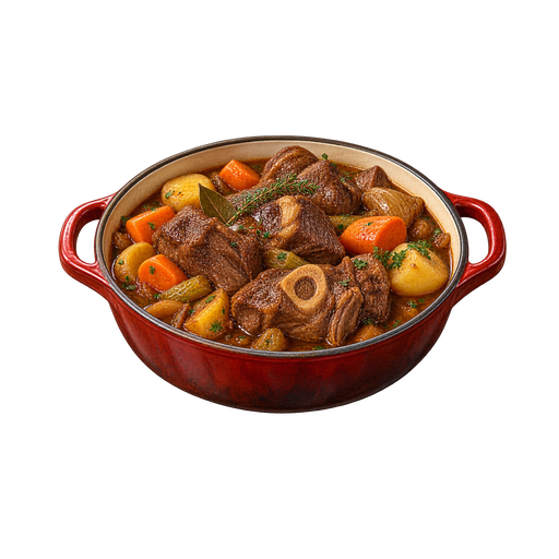 Braised Veal with Vegetables sticker illustration