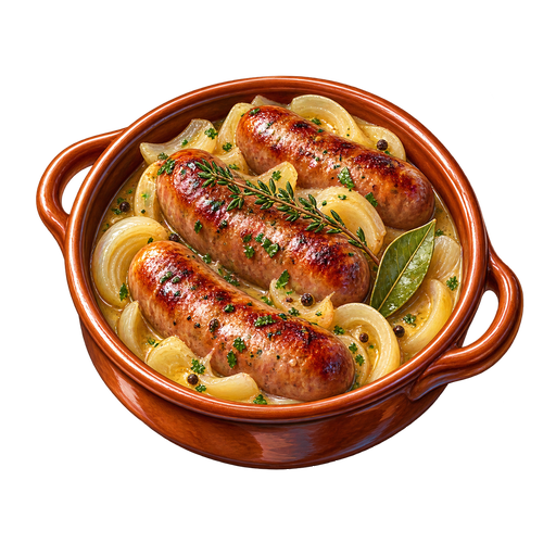 Diots au vin blanc sticker illustration