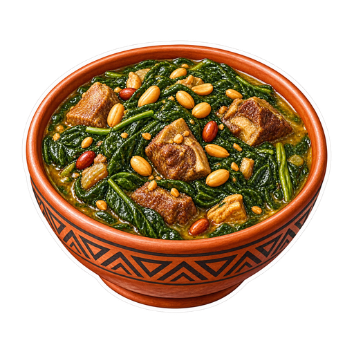 Sweet Potato Leaf Stew sticker illustration