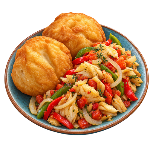 Bakes and Saltfish sticker illustration