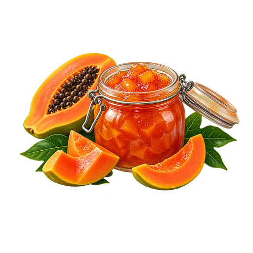 Papaya Preserve sticker illustration