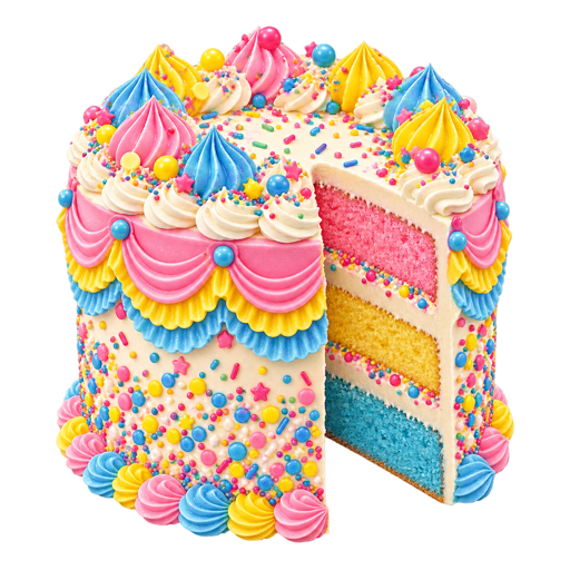 Dolly Varden Cake sticker illustration